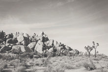 Load image into Gallery viewer, JOSHUA TREE ROCK FORMATION IN BLACK & WHITE